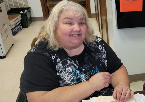 Worker sitting at a desk